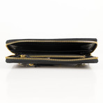 Classic Continental Zip Around Clutch Wallet // Black