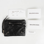 Pebbled Classic Pouch XS Wallet // Black