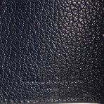 Pebbled Metallic Mini Bi-Fold Wallet // Blue