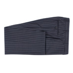Striped Wool 2 Button Suit // Black (US: 46S)