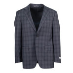 Glen Plaid Wool 2 Button Suit // Brown (US: 46R)