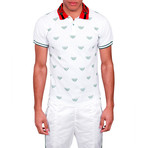 Regal Print Polo White (L)