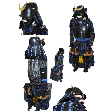 Musashi Japanese // Japanese Full Body Armor // Black + Blue