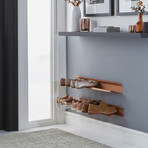 Horizontal Shoe Rack // Copper (27.5" Length)