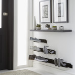 Horizontal Shoe Rack // Silver