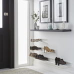 Horizontal Shoe Rack // Silver