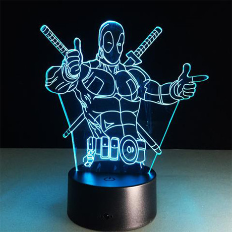 3D LED Hologram Lamp // Deadpool