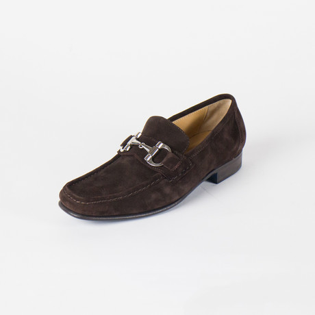 Suede Leather Horsebit Loafers // Brown (US: 7)