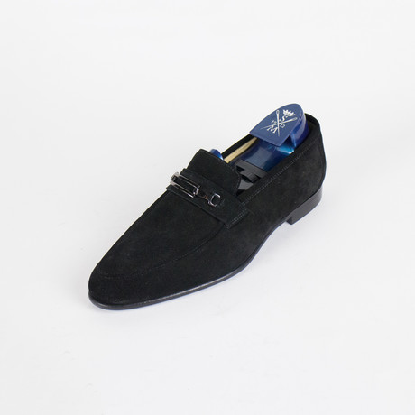 Suede Leather Loafers // Black (US: 6)