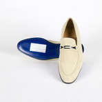 Suede Leather Loafers // Ivory (US: 10.5)