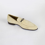 Suede Leather Loafers // Ivory (US: 10.5)