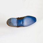 Suede Leather Monkstrap Shoes // Brown (US: 6.5)