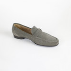 Suede Leather Cross-Strap Shoes // Gray (US: 11)