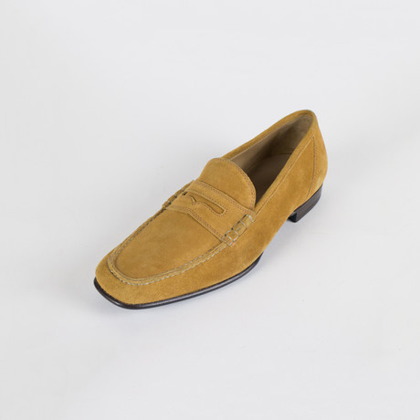 Suede Leather Ronald Penny Loafers // Brown (US: 9)