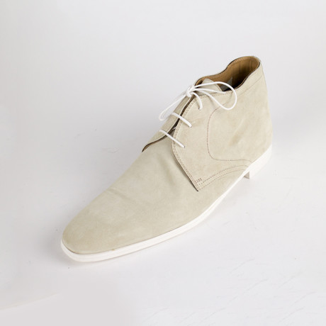 Ivory Suede Leather Chukka Boots // Ivory (US: 10)