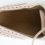 Suede Leather Wingtip Oxfords // Pink (US: 9)