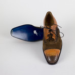 Leather & Suede Oxfords // Brown (US: 9)