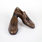 Leather Tassel Shoes // Brown (US: 11.5)