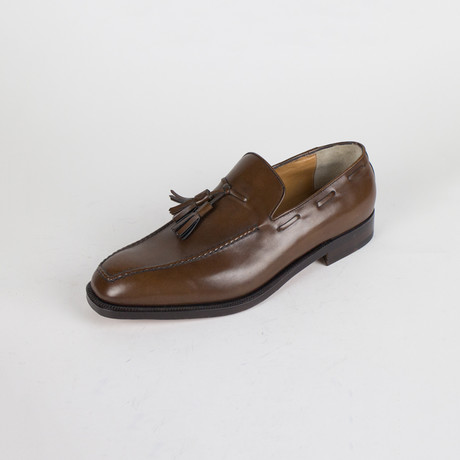 Leather Tassel Shoes // Brown (US: 11.5)
