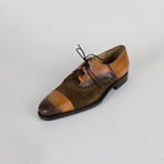 Leather & Suede Oxfords // Brown (US: 9)