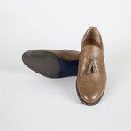 Leather Tassel Wingtip Shoes // Taupe (US: 9)