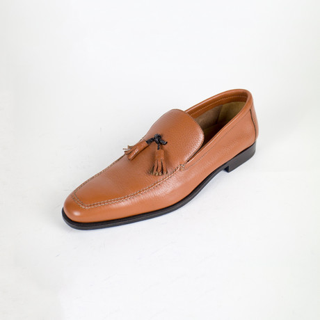 Burnt Sienna Tassel Leather Shoes // Brown (US: 10)