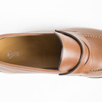 Leather Johnson Penny Loafers // Brown (US: 8.5)