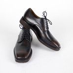 Two-Tone Laceup Oxfords // Brown + Black (US: 7.5)