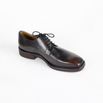 Two-Tone Laceup Oxfords // Brown + Black (US: 7.5)