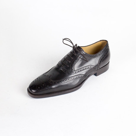 Leather Wing Tip Oxfords // Brown (US: 7)