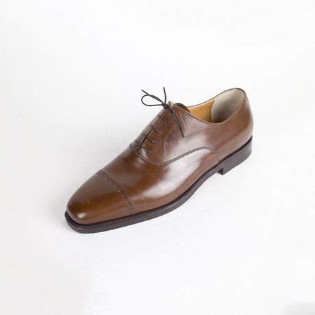 Leather Laceup Oxfords // Brown (US: 11)