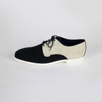 Suede Leather Oxfords // Black + Ivory (US: 11)