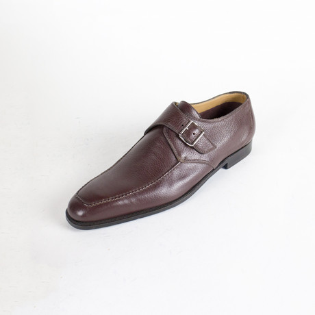 Leather Monkstrap Shoes // Burgundy (US: 10.5)