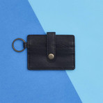 Leather Credit Card Key Ring // Dark Brown