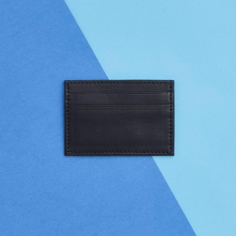 Men's Leather Credit Card Holder // Black (Black)