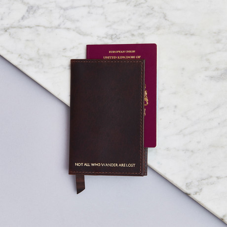Leather Passport Cover // Dark Brown (Dark Brown)