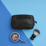 Leather Shaving Kit Bag // Black (Black)