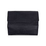 Leather Hanging Wash Bag // Black (Black)