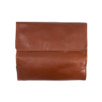 Leather Hanging Wash Bag // Tan (Tan)