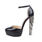 Women's Feerie Leather 140mm Platform Heels // Black (Euro: 34)