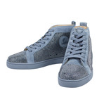 Louis Orlato Strass Suede Hi-Top Sneakers  // Blue (Euro: 39)