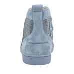 Louis Orlato Strass Suede Hi-Top Sneakers  // Blue (US: 8)