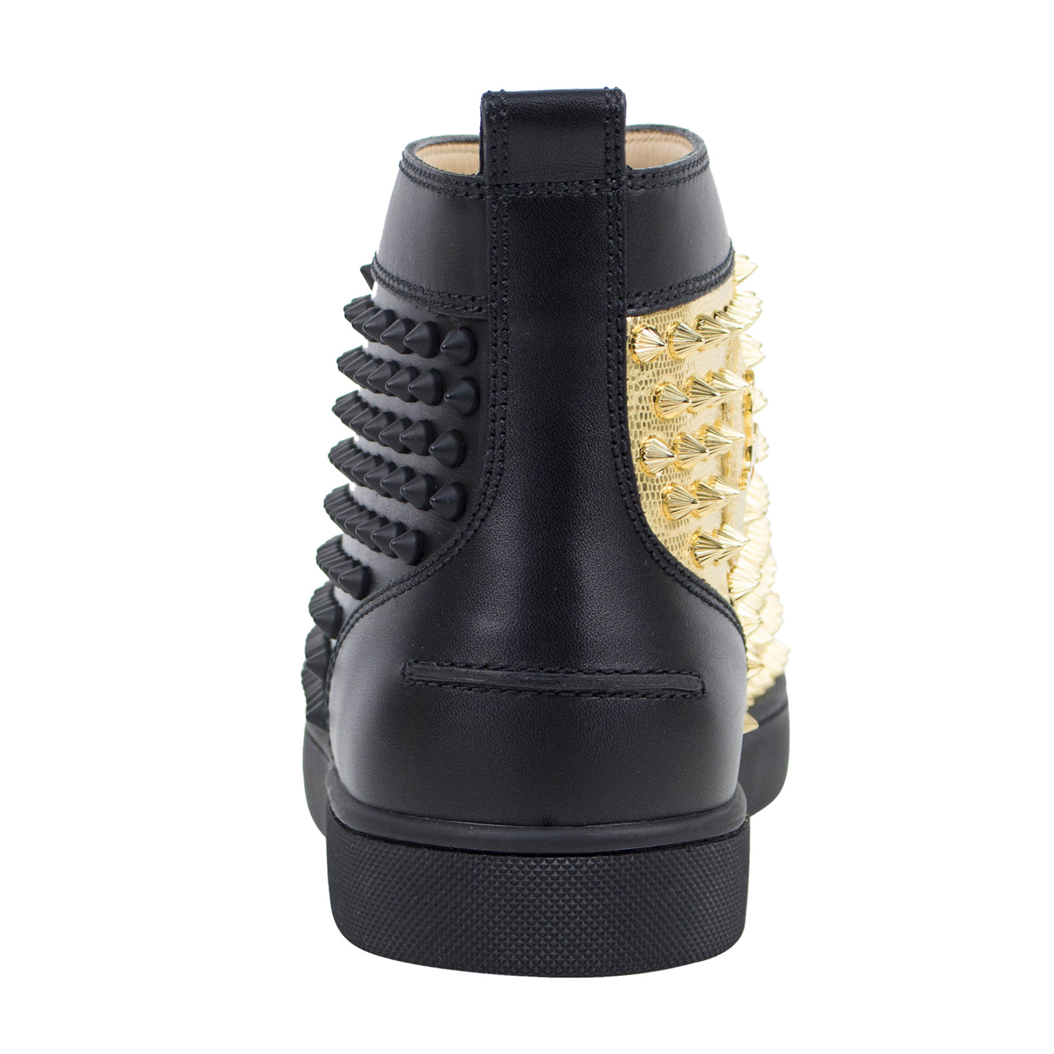Yang Louis Leather Hi-Top Spike Sneakers // Black + (US: 6) - Christian Louboutin Touch of