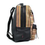 Aliosha Woven Leather Backpack // Multicolor