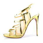 Women's // Leather Nicole K 120mm Specchio Sandals // Gold (Euro: 40)