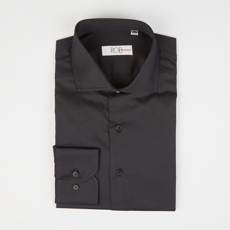 Adan Slim Fit Shirt // Black (US: 16.5R)