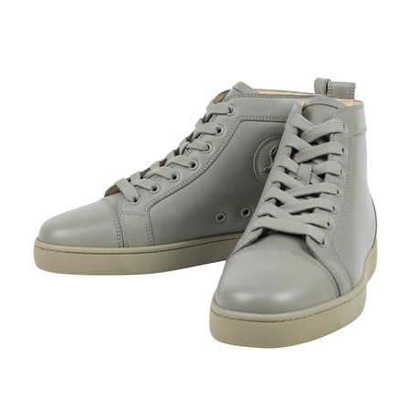 Louis Olive Leather Hi-Top Sneakers  // Sage (Euro: 35)