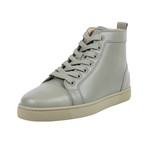 Louis Olive Leather Hi-Top Sneakers  // Sage (US: 7.5)