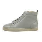 Louis Olive Leather Hi-Top Sneakers  // Sage (Euro: 40)
