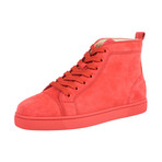 Louis Suede Leather Hi-Top Sneakers // Red (US: 6)